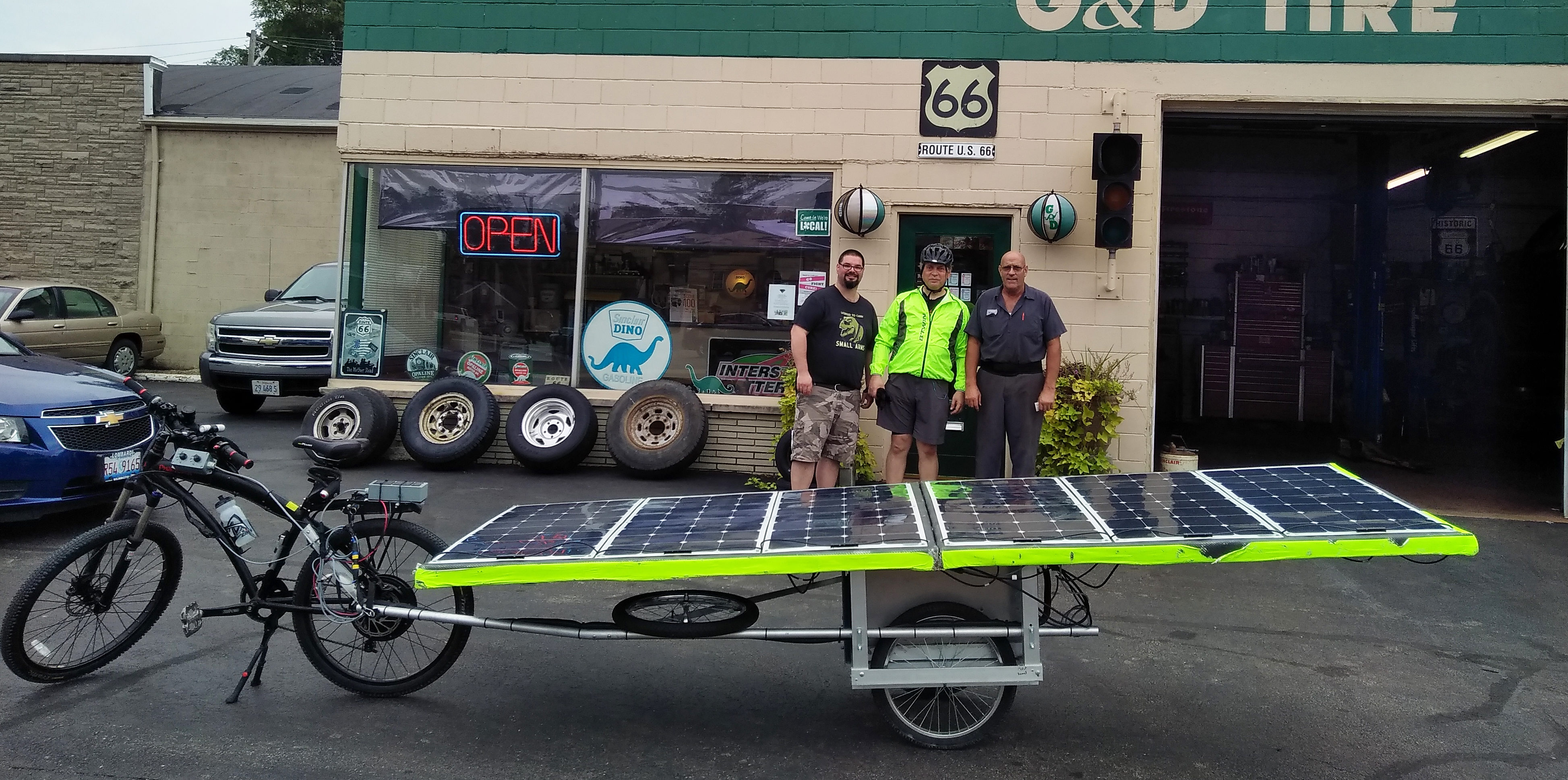 Belgian finishes Route 66 by solar bicycle