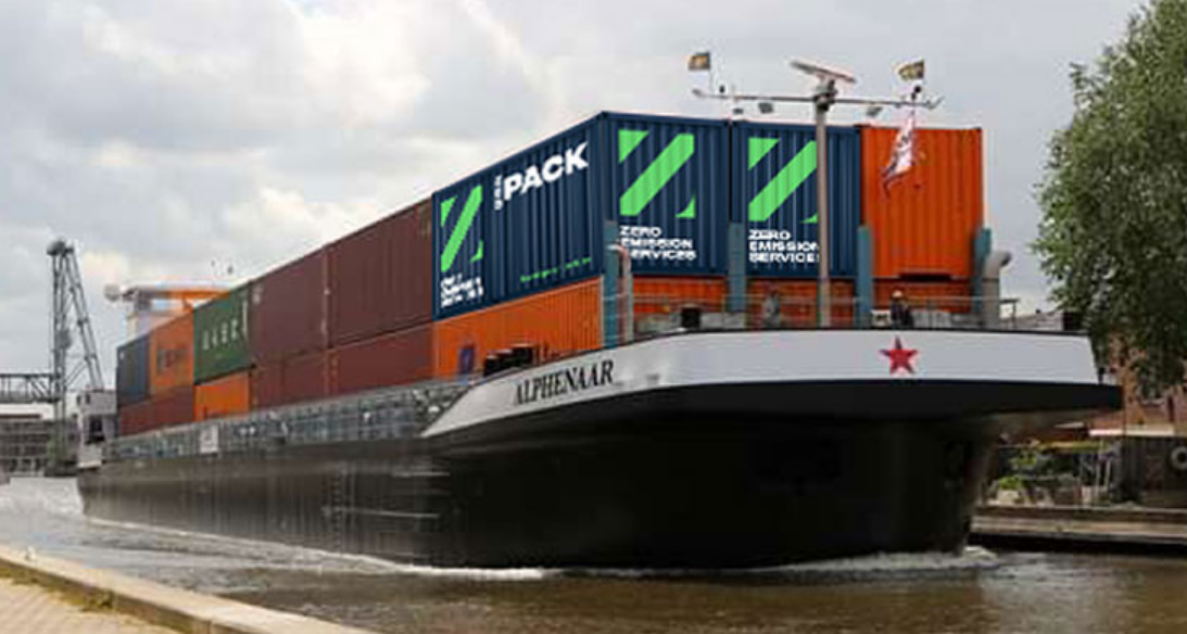 ZES: swappable container batteries for electric inland barges
