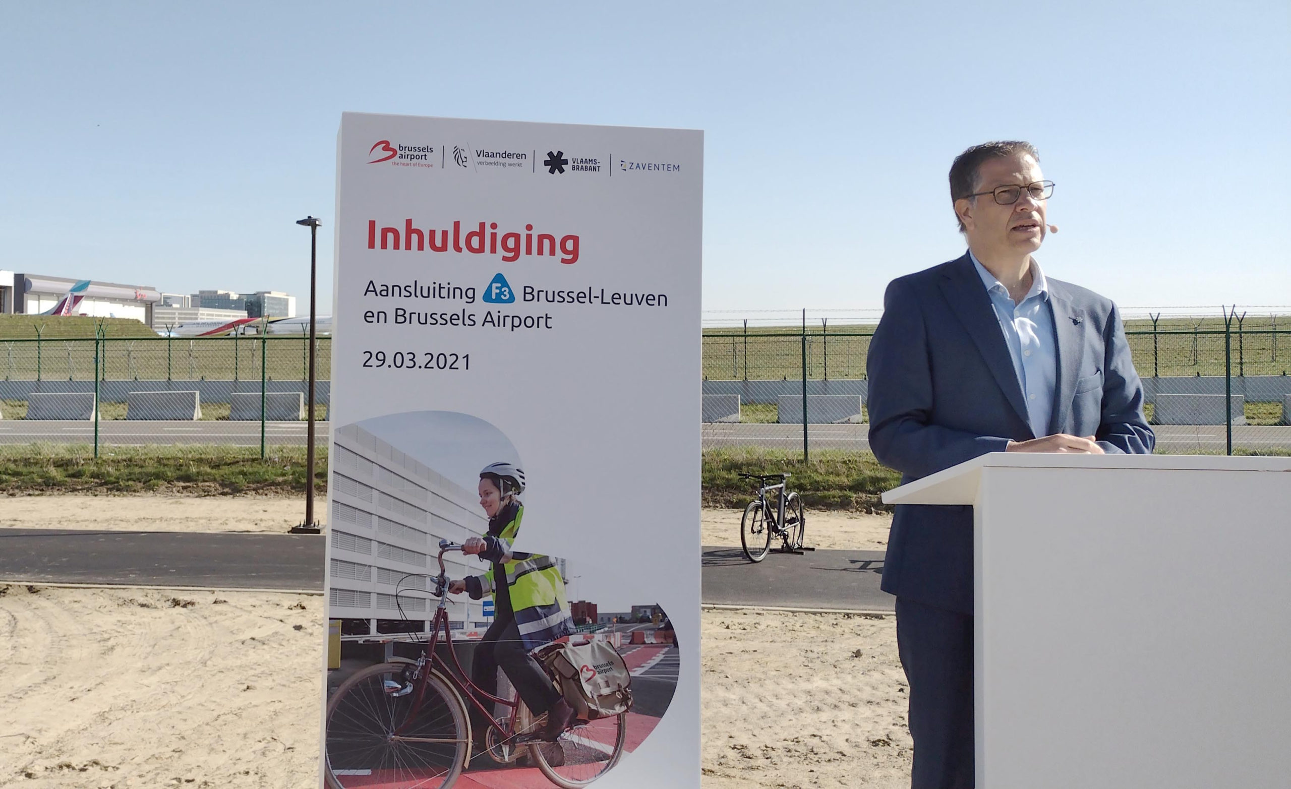 New bicycle highway to Brussels Airport inaugurated