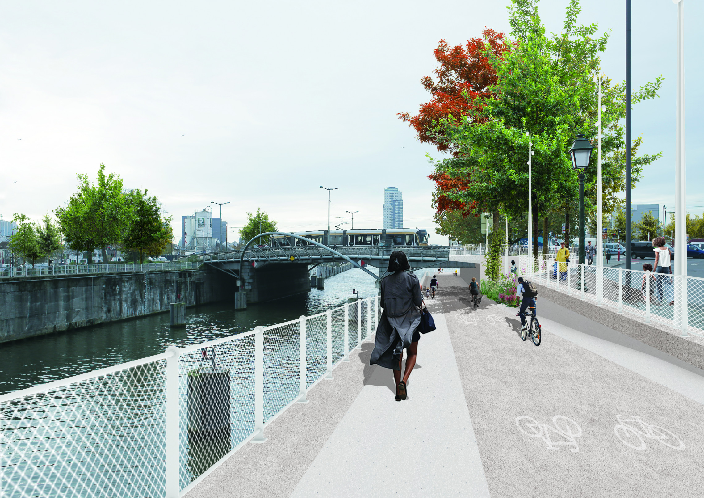 Brussels Region inaugurates missing link in canal cycle route