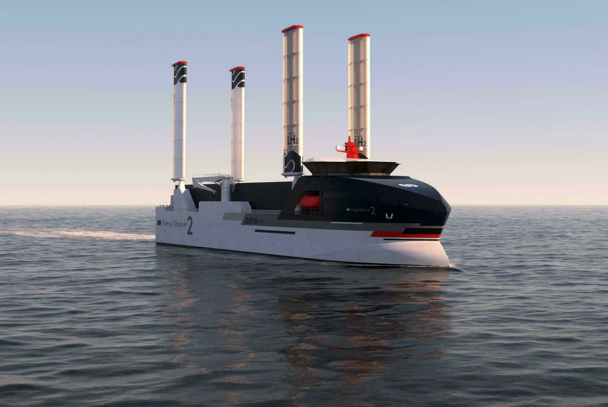 Energy Observer 2: a 120 m cargo ship propelled by fuel cells