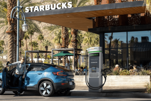 Volvo joins forces with Starbucks for a charging network
