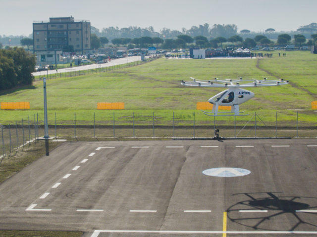 Volocopter performs first manned drone flight in Rome