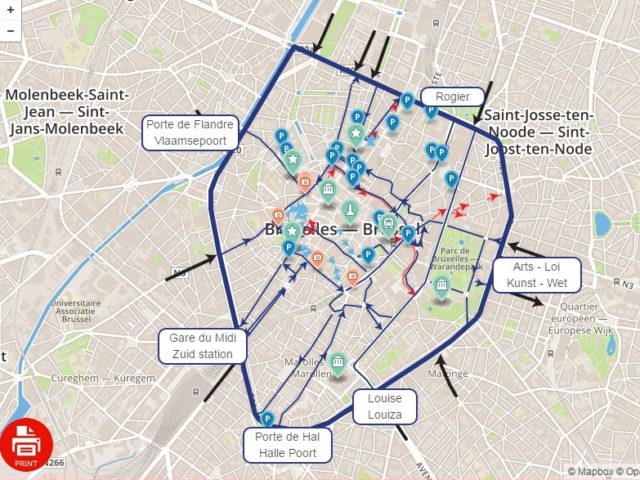 Brussels inner city starts traffic filtering at end of November